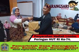 PEMBAGIAN HADIAH PERLOMBAAN HUT RI KE-74